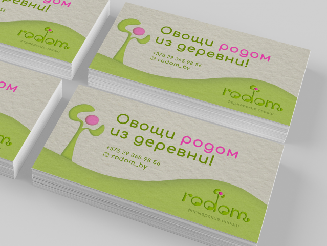 Визитка для бренда RODOM
