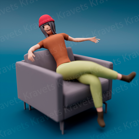 Девушка в кресле
