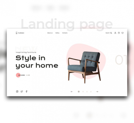 Landing page дизайнерской мебели