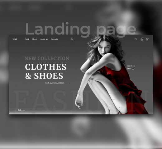 Landing page женской одежды и обуви