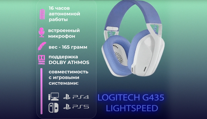 Видеообложка наушников Logitech для маркетплейса OZON