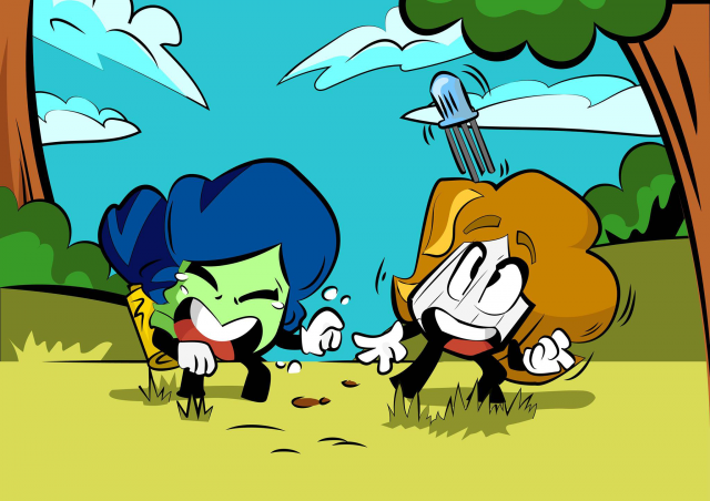 Иллюстрация для  американского детского проекта аналог Фиксиков