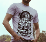 Принт на футболку в стиле Chacone girl