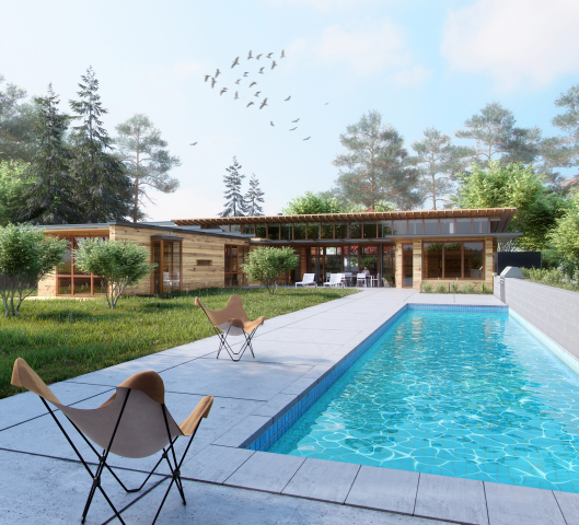 Экстерьер загородного дома.