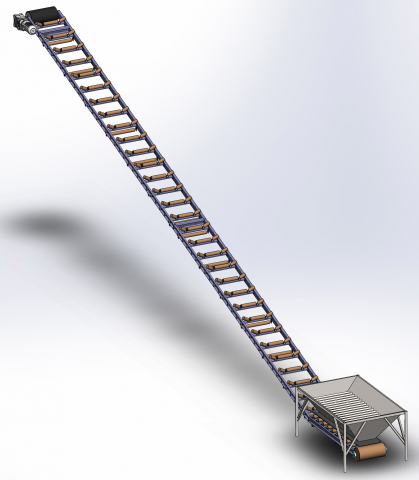 Бункер с подающим конвейером