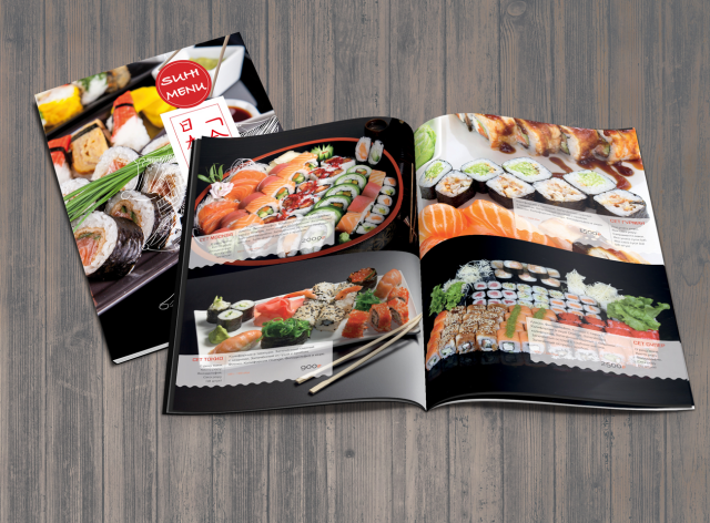 Меню ресторана суши