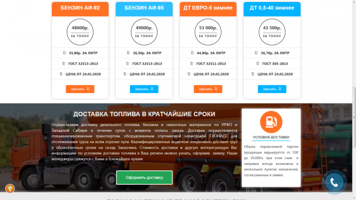 Сайт визитка на Elementor