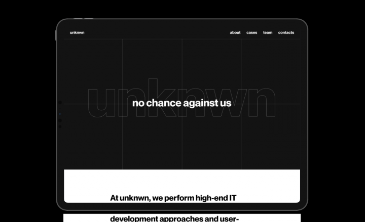 Сайт для студии UNKNWN