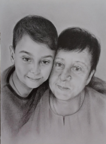 Портрет простым карандашом