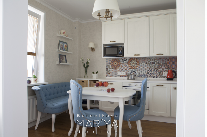 Интерьер кухни-столовой. ЖК Зеленые аллеи