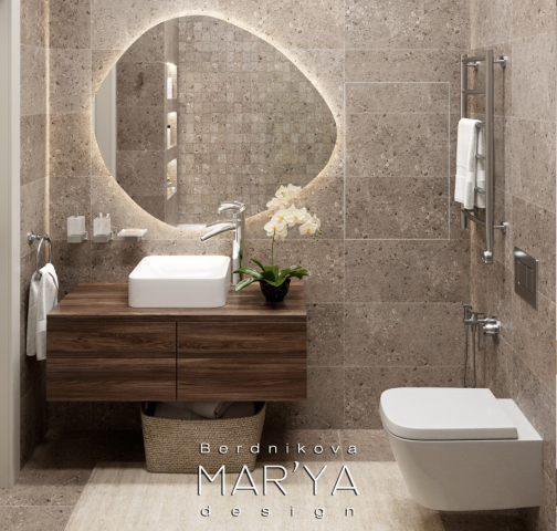 ЖК LIFE Ботанический сад. Санузел. Визуализация