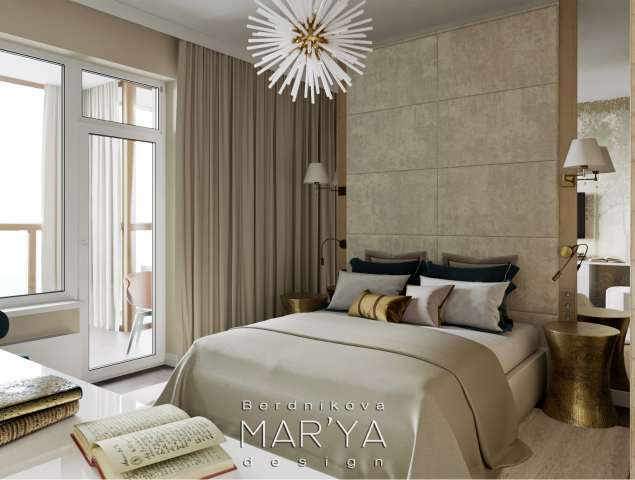 ЖК LIFE Ботанический сад. Спальня. Визуализация