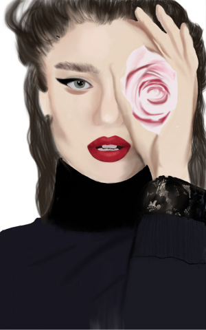 Иллюстрация, fashion-sketch, fashion-скетч для сайта