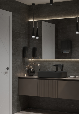 Дизайн проект санузла в офисе