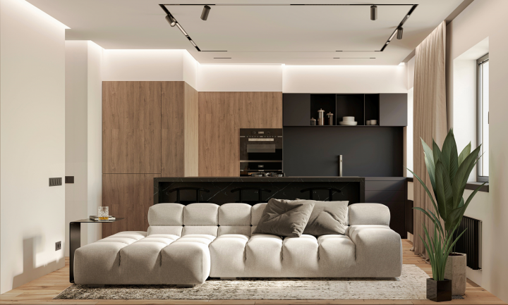 Дизайн проект в гостиной