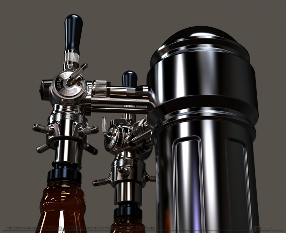 Устройство-колонна, для беспенного розлива пива style"Biker Bar"