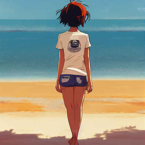 Девочка на берегу моря