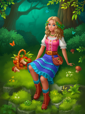 Girl in the forest