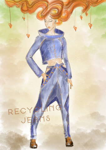 Эскиз для Recycling бренда одежды