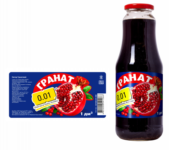 Этикетка Сока Гранат
