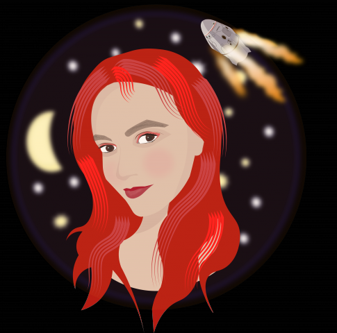 girl and space