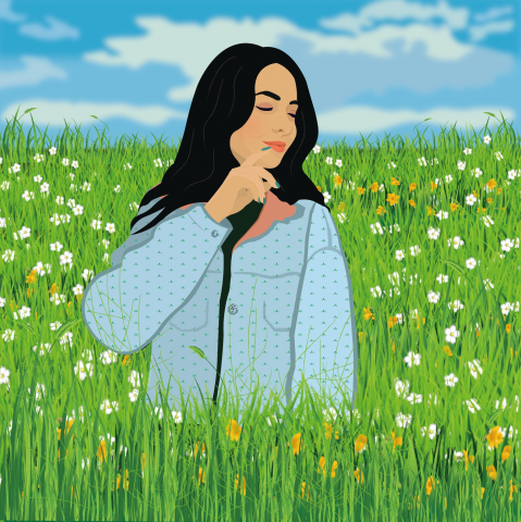 girl and nature