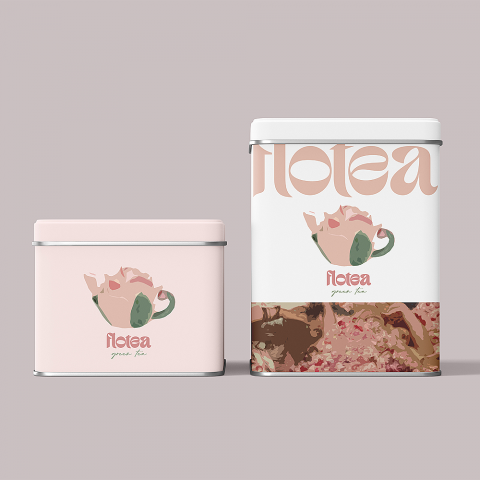Дизайн логотипа чая марки flotea