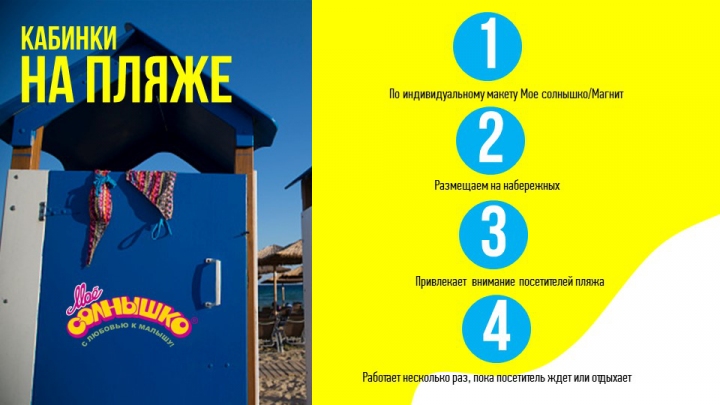 Слайд презентации для сети "Магнит" промо программа на пляжах