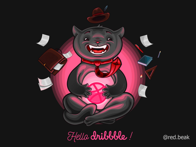 Иллюстрация для Dribbble