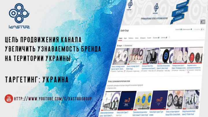 Канал "Кастор" промышленные колеса и ролики