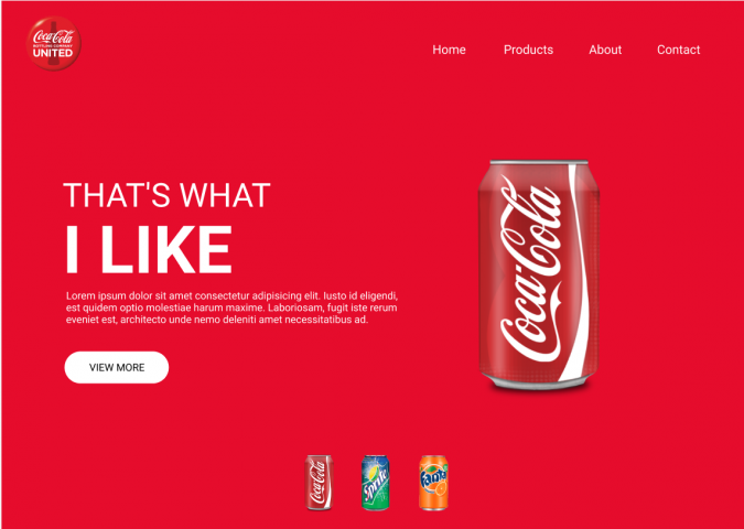 Дизайн лэндинга для кока колы в фигме