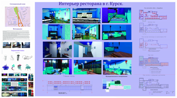 Разработка дизайна интерьера ресторана в морском стиле