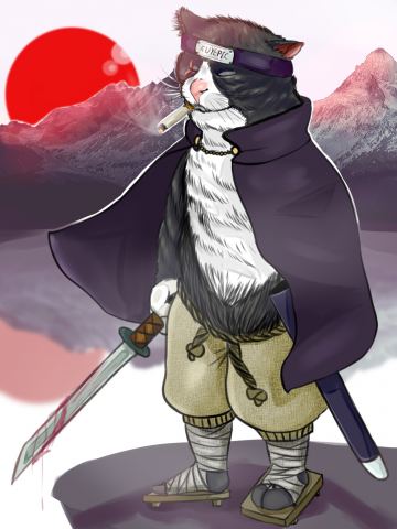 Персонаж №3/Кот-самурай