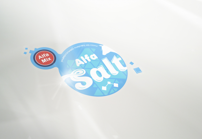Логотип соленого лизнула для коров Alfa Salt