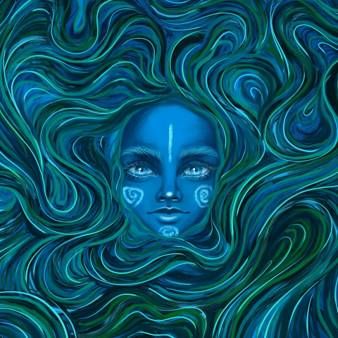 In water