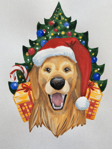 Новогодний пес