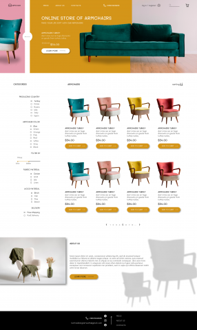 Furniture website design