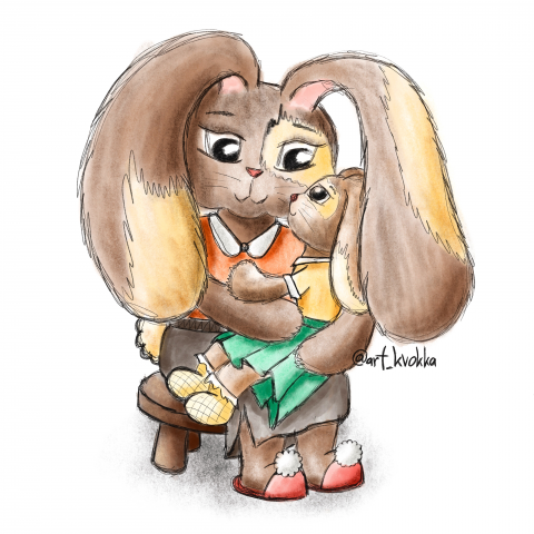 Мама и малышка Зайки