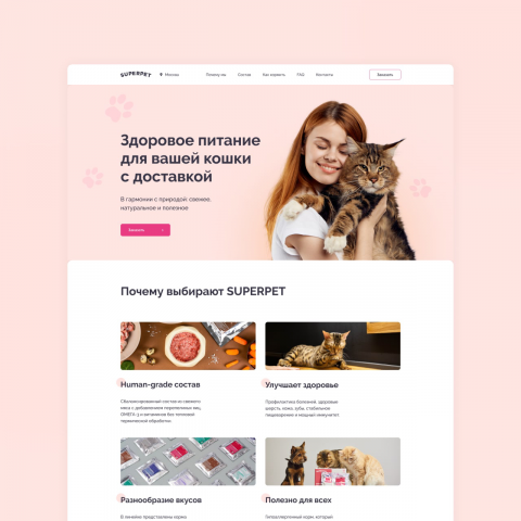 Разработка лендинга для Superpet