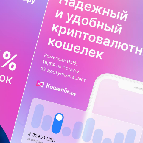 Разработка баннеров для социальных сетей для компании Кошелёк.ру