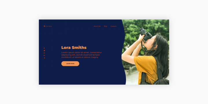 Portfolio for photographer