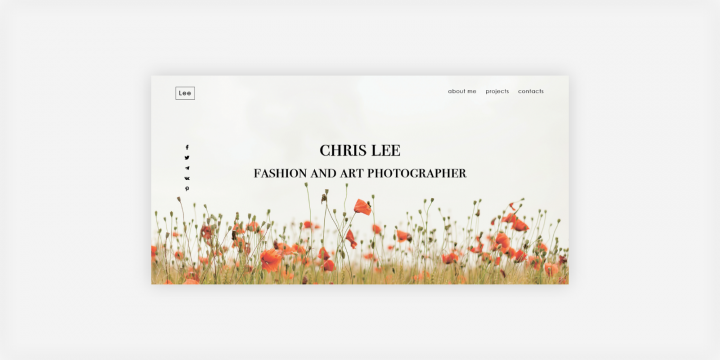 Portfolio for photographer