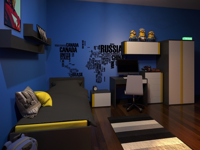 The interior of the children's room