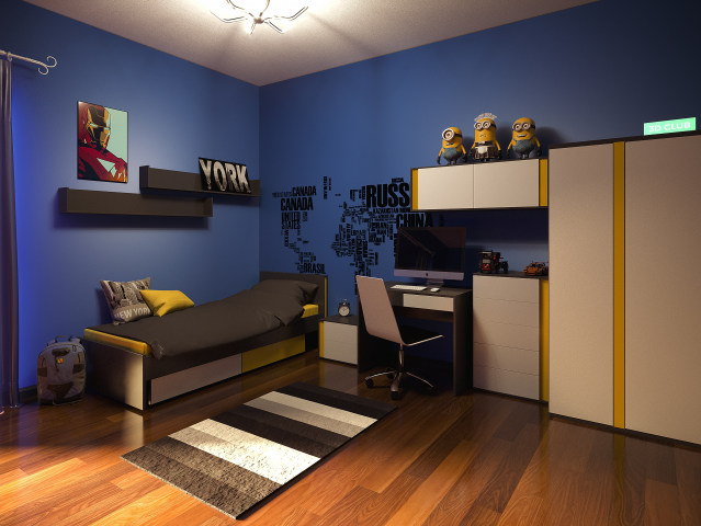 The interior of the children's room