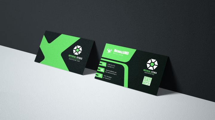 Персональные визитки Фитнес Тренера IMPERIAL FITNES
