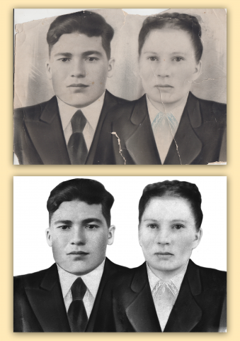 Ретуширование старой фотографии