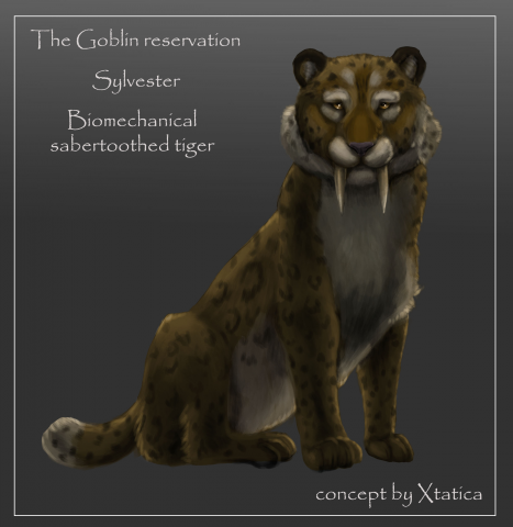 концепт саблезубого тигра из "заповедник гоблинов"