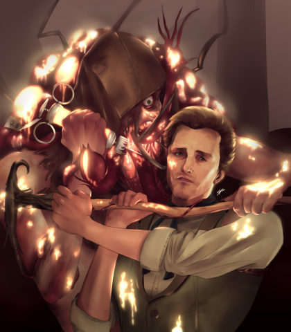 Арт иллюстрация к дополнению Dead by Daylight