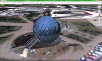Сферическое кафе для Google Earth