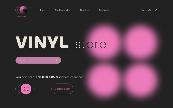 Концепт сайта Vinyl Store